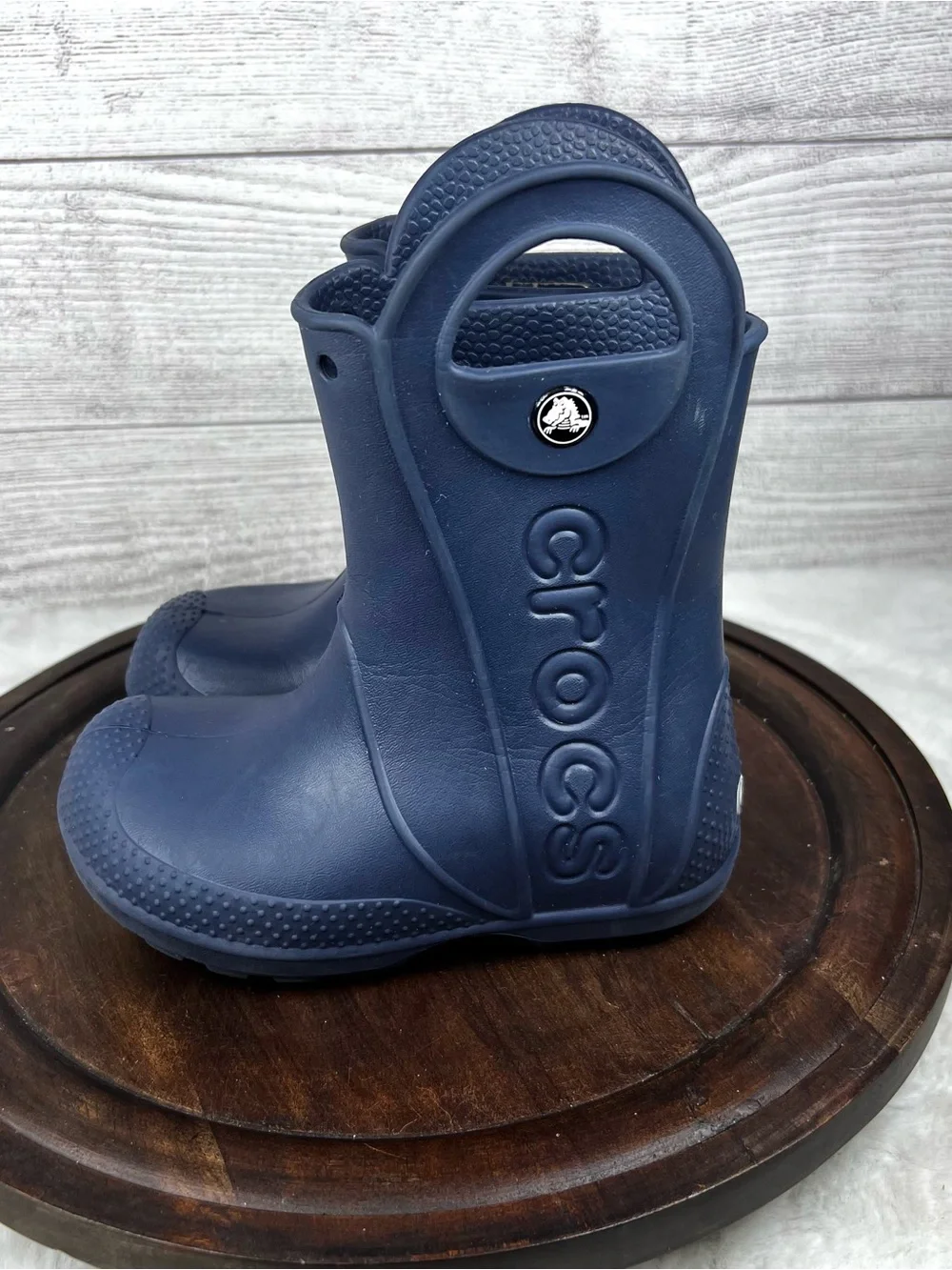 Crocs Kids’ Handle It Rain Boot Pull On Navy Blue Size 10C Outdoor Shoes Toddler